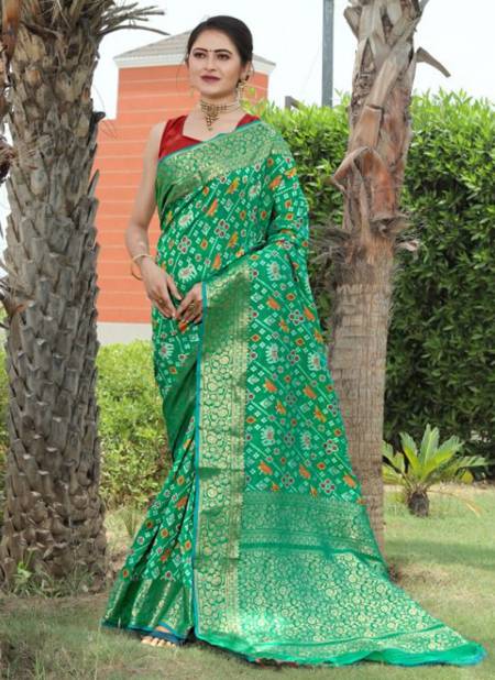Green Colour NP 1229 Colours New Designer Exclusive Wear Heavy Banarasi Patola Printed Saree Collection 1229A